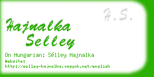 hajnalka selley business card